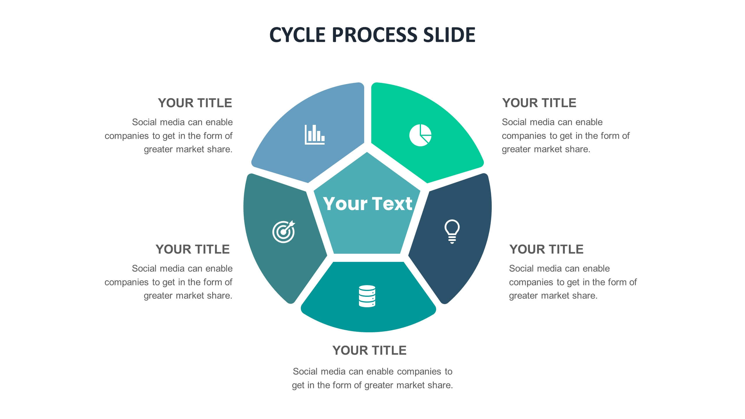 Cycle Process slide templates Biz Infograph