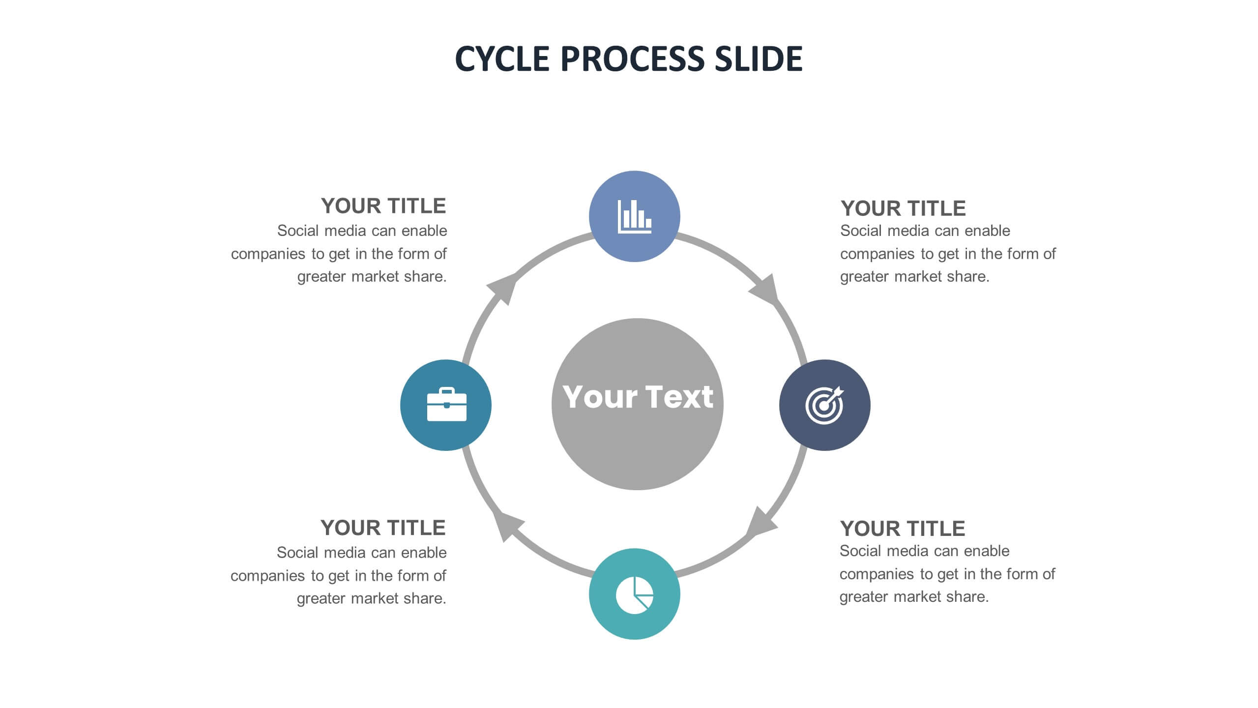Cycle Process slide templates Biz Infograph