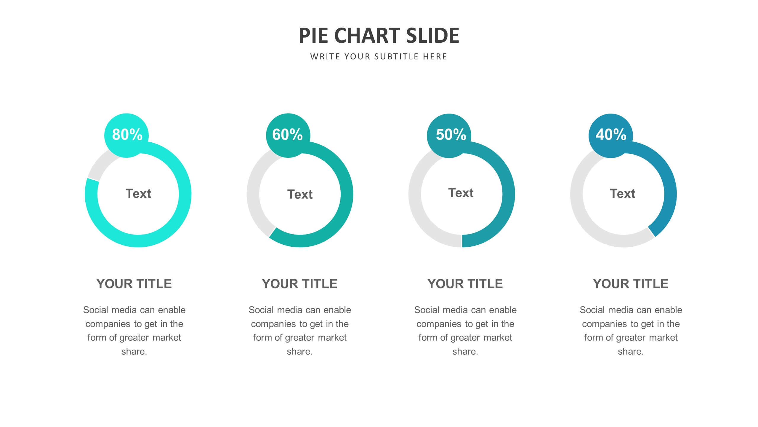 Pie Chart Slide Templates Biz Infograph