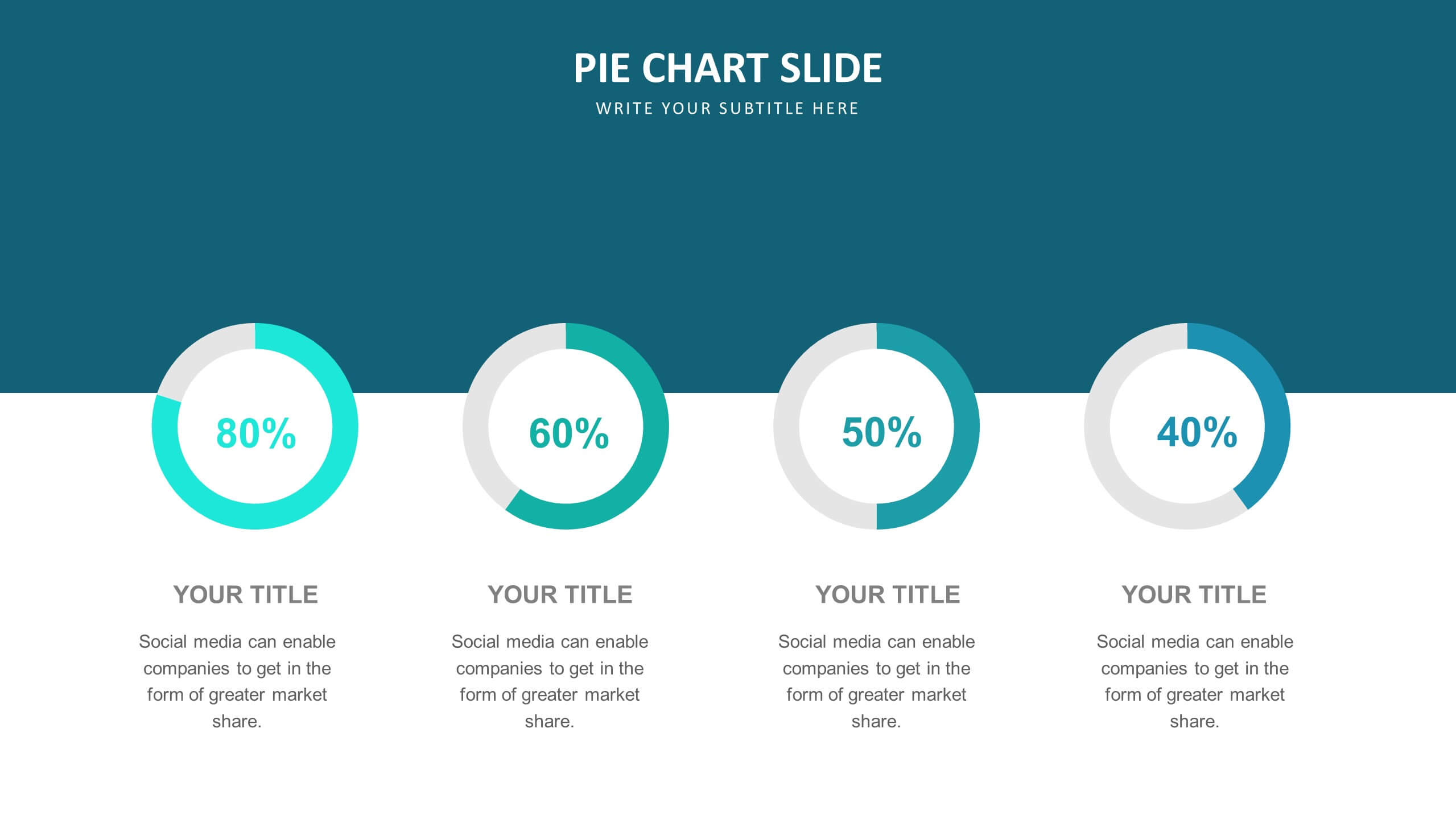 Pie Chart Slide Templates Biz Infograph