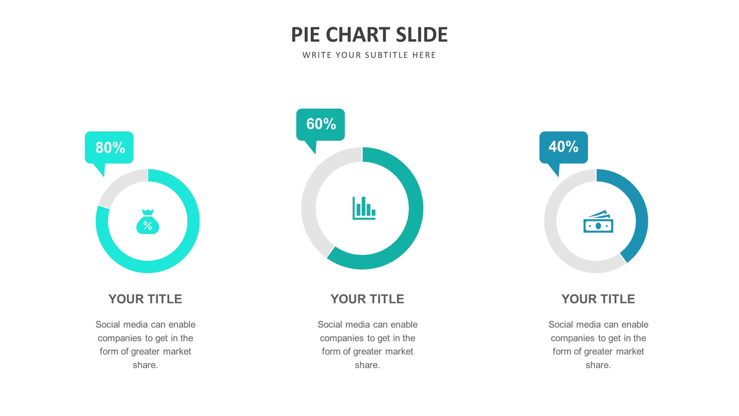 Pie Chart Slide Templates Biz Infograph
