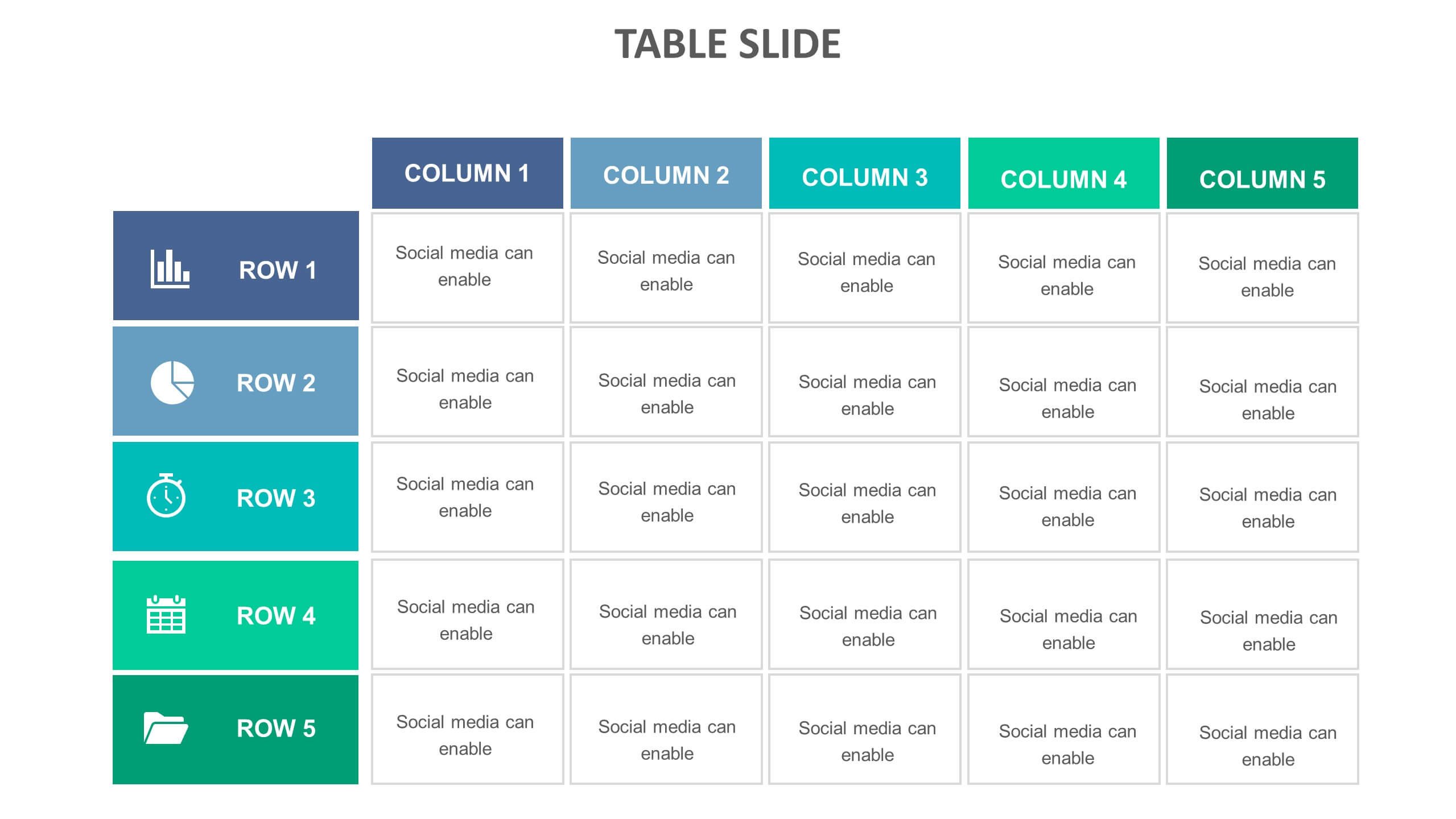 Table Slide Templates | Biz Infograph