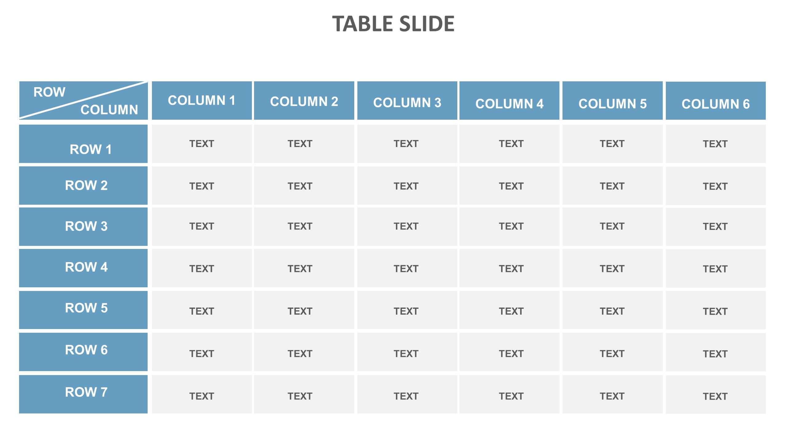 Table Slide Templates | Biz Infograph