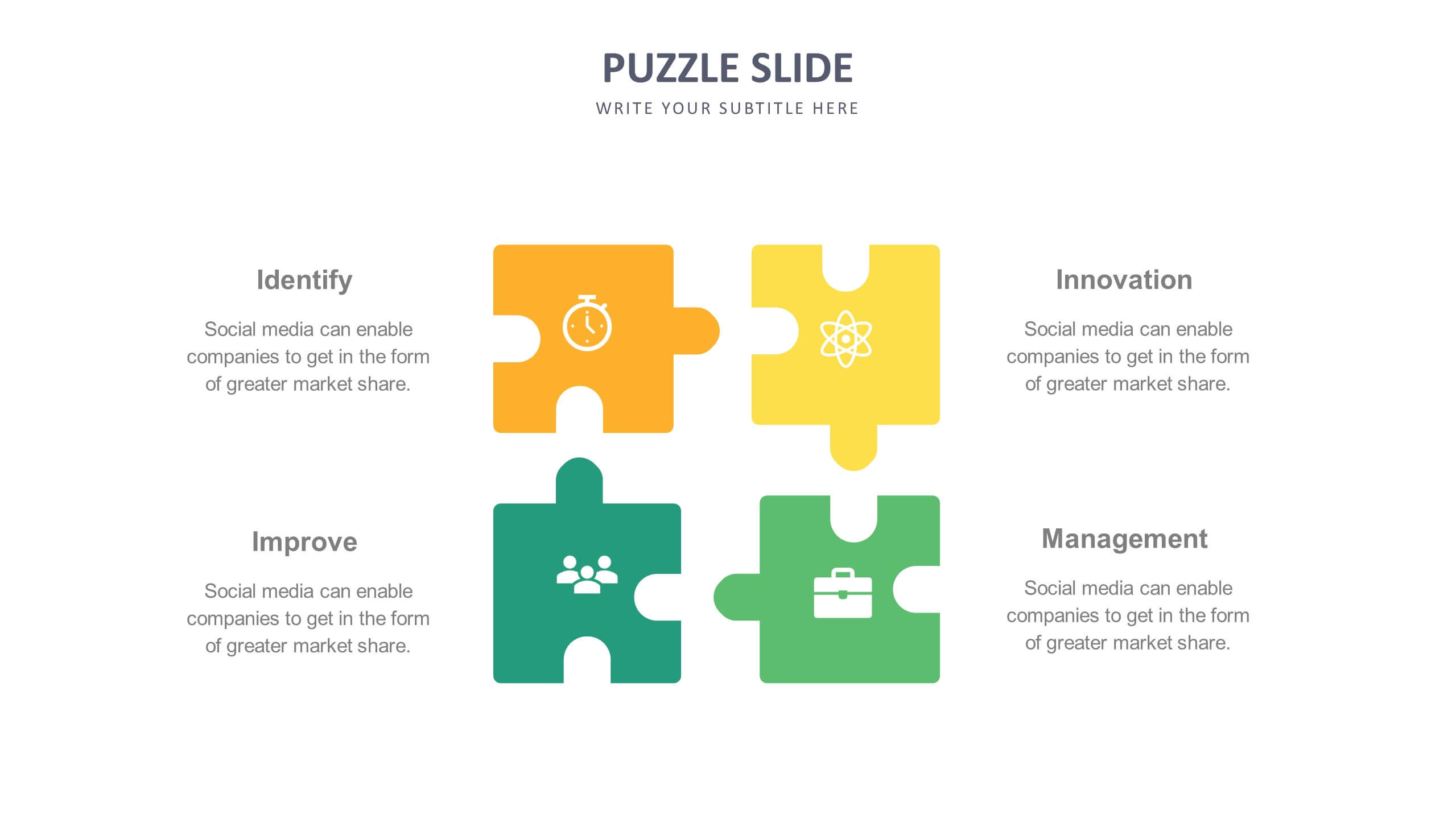 Puzzle Slide Templates Biz Infograph