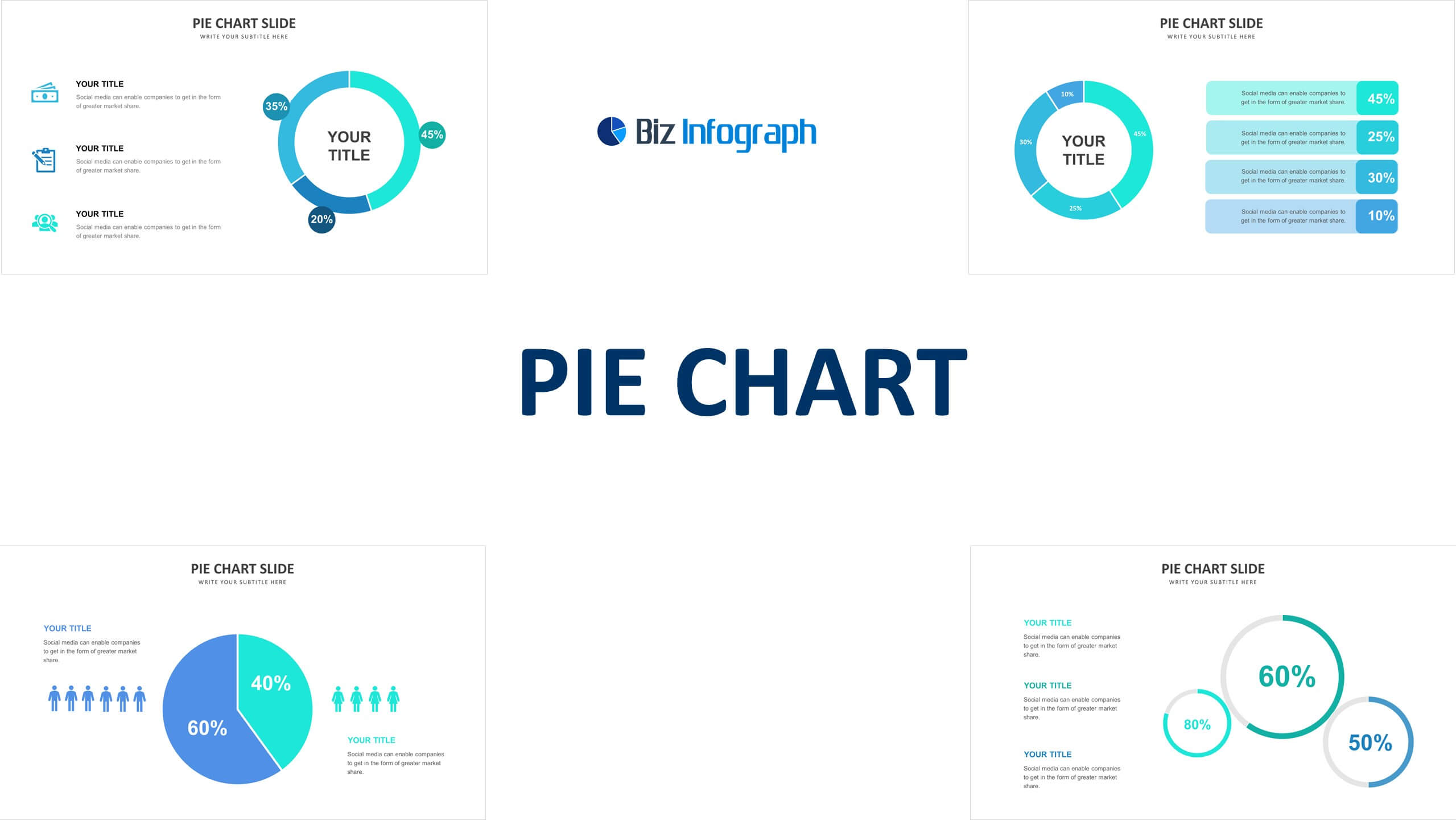 Pie Chart Slide Templates Biz Infograph