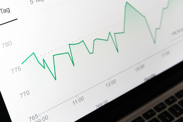 Closeup of a sales graph