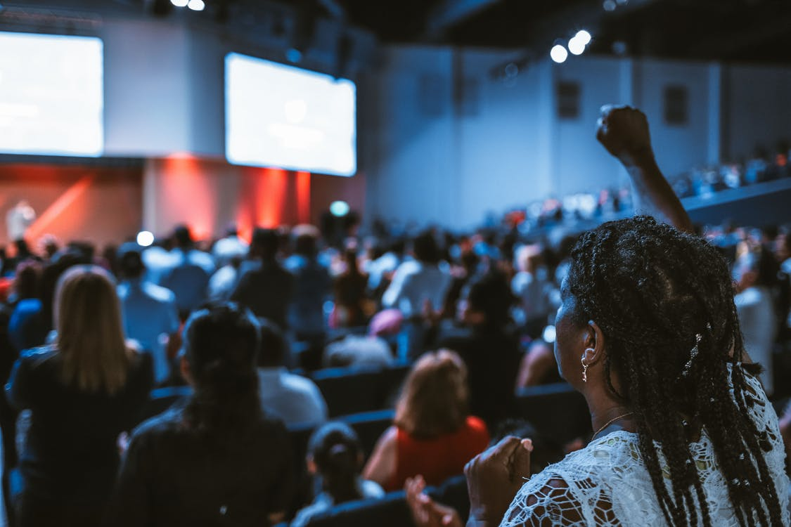 A business conference in progress