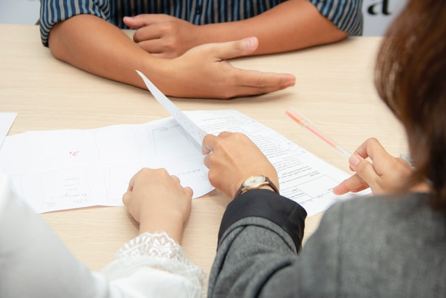 An HR team conducting a job interview