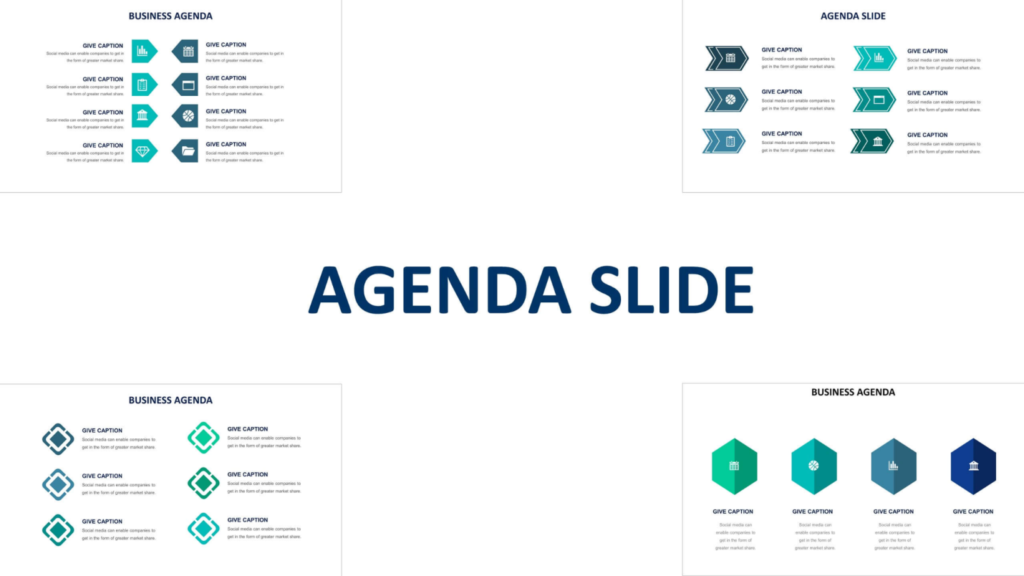 The agenda slide template