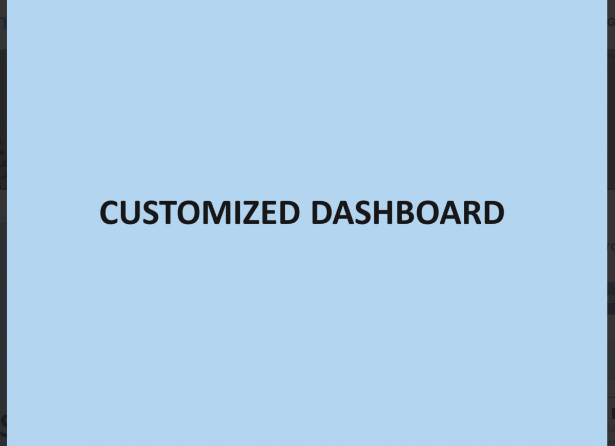 Personalized dashboard template on Biz Infograph