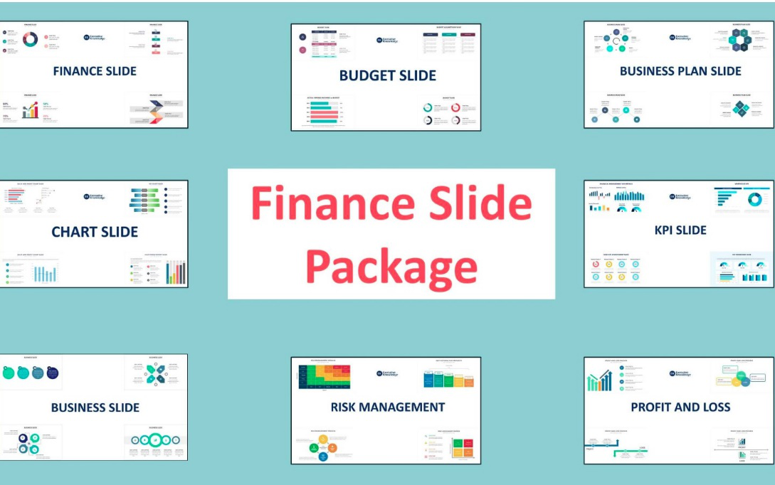 Image of Finance Slide package offerings from BIZ Infograph