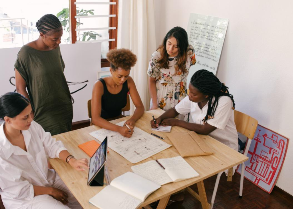 A team meeting