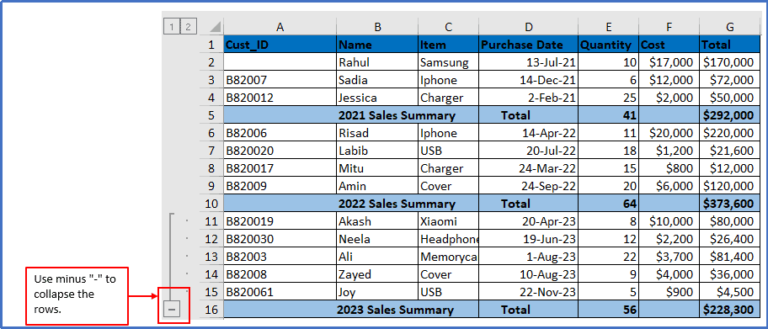 How to Collapse Rows in Excel - Easy Tips