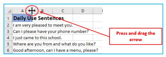 AutoFit column width in Excel