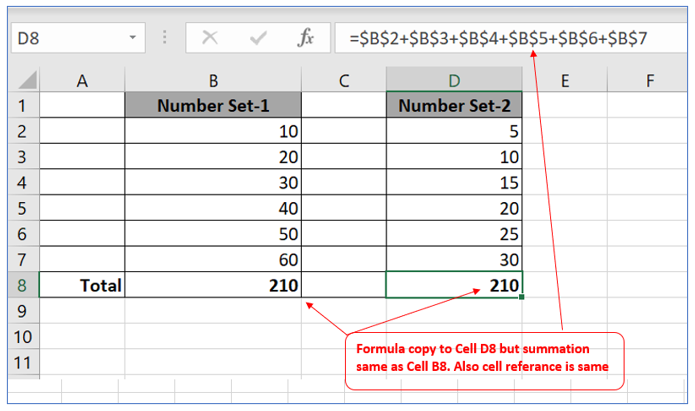 Copy excel formula