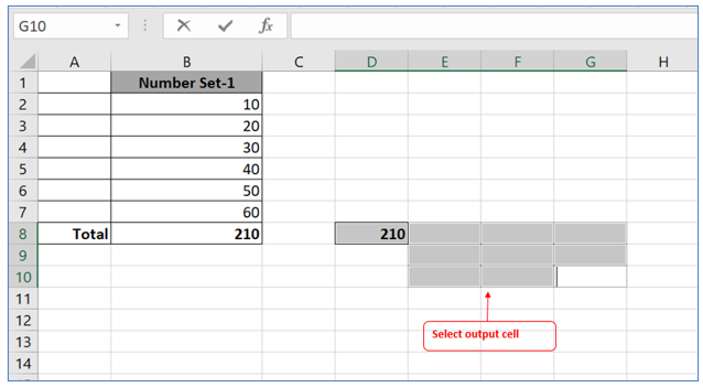 Copy excel formula