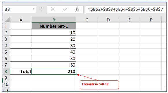 Copy excel formula