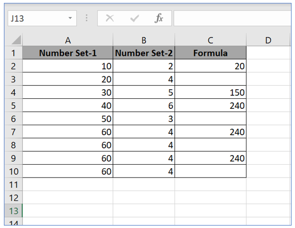 Copy excel formula