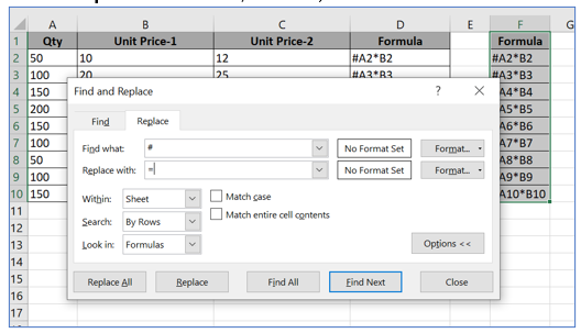 Copy Formula in Excel