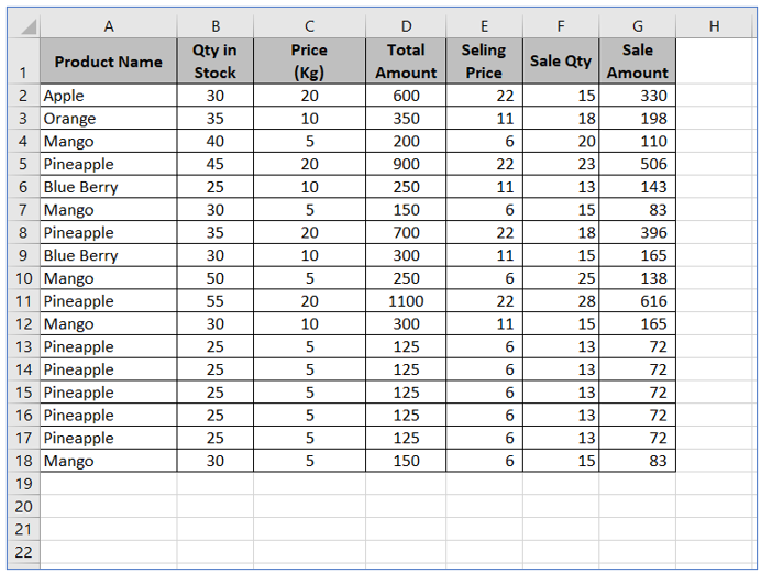 Filter Data in Excel