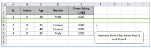 How to Insert Row in Excel – with shortcut key method