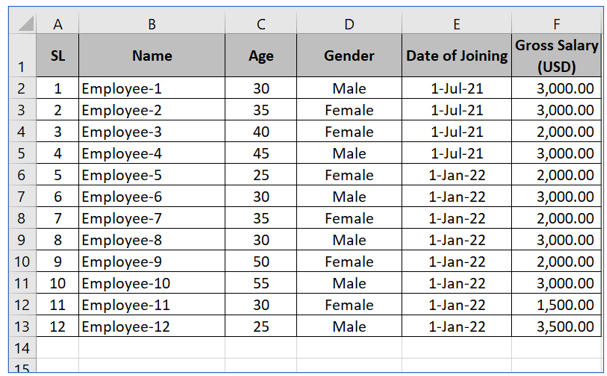 Filter Data in Excel