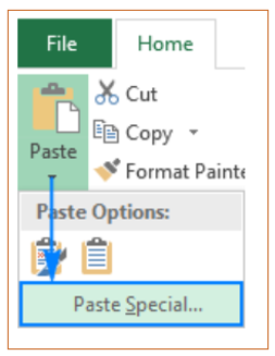 Paste Special Shortcuts in Excel