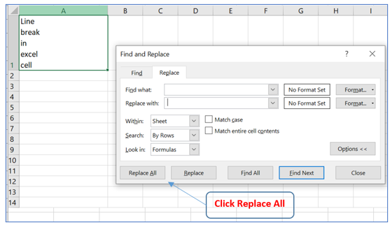 Remove line breaks