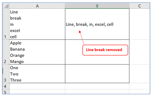 Remove line breaks