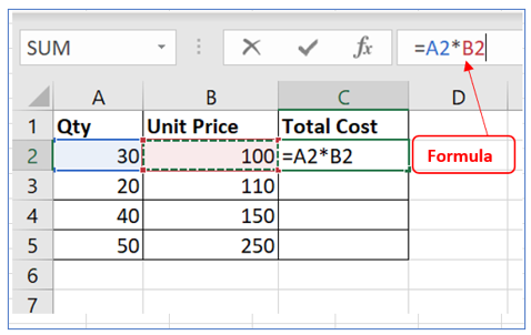 Copy excel formula