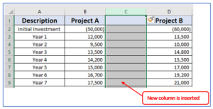 Add Column in Excel. analysis by adding columns in Excel