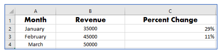 Calculate Percentage Change