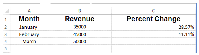 Calculate Percentage Change