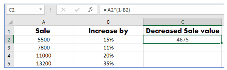 Calculate Percentage Change