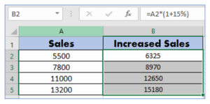 Calculate Percentage Change in Excel