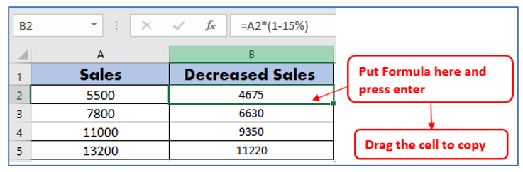 Calculate Percentage Change in Excel