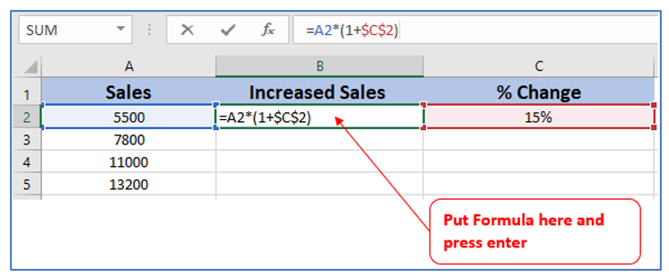 Calculate Percentage Change in Excel