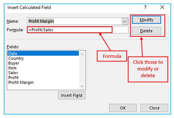 Calculated Field in Pivot Table