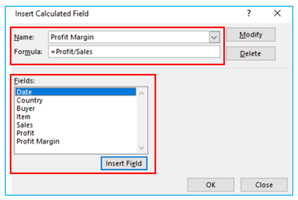 Calculated Field in Pivot Table