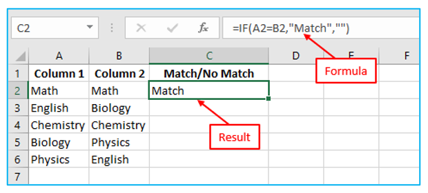 Compare columns for matches and differences