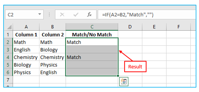 Compare columns for matches and differences