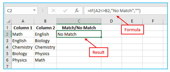 Compare columns for matches and differences