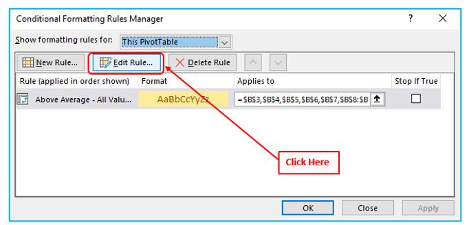  Apply Conditional Formatting to Pivot Tables