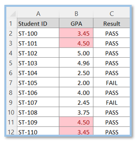 Conditional Formatting