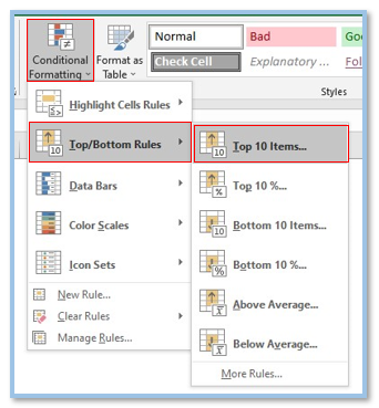 Conditional Formatting