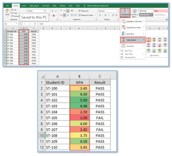 Conditional Formatting