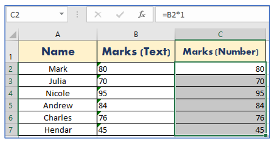 Convert Text to Number