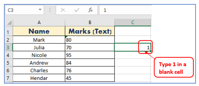 Convert Text to Number