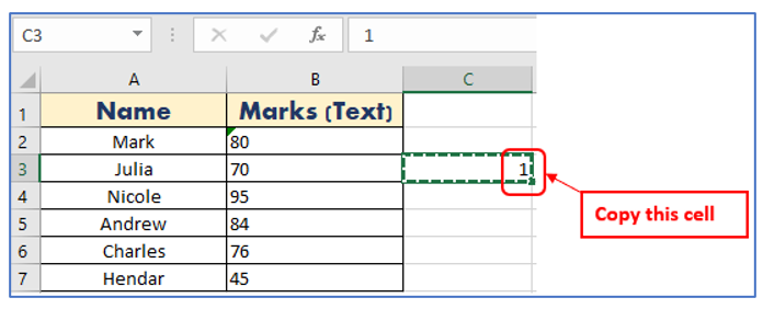 Convert Text to Number