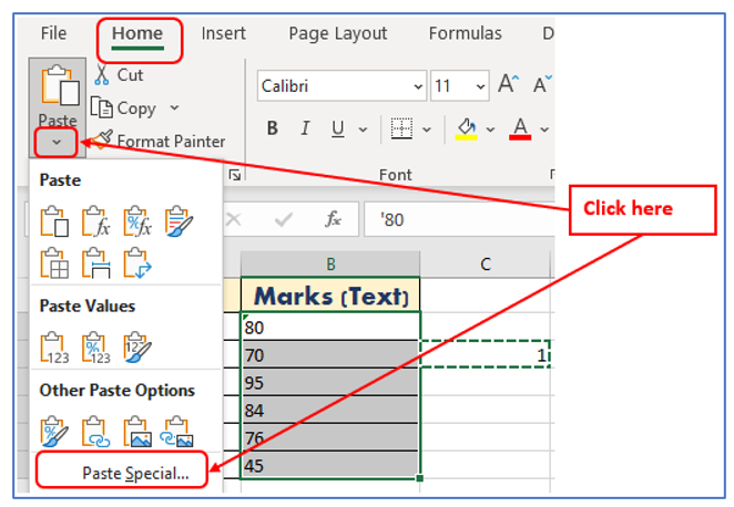 Convert Text to Number